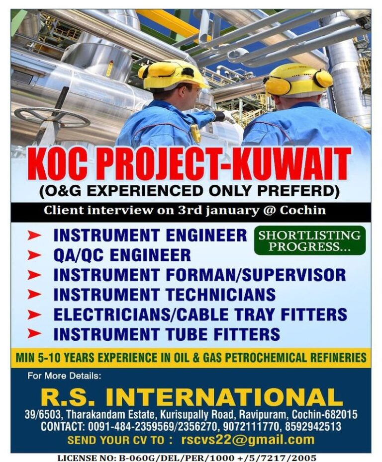 KOC PROJECT KUWAIT 🇰🇼 – Googal Jobs