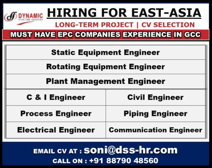 Hiring Engineers for East- Asia for a long-term project