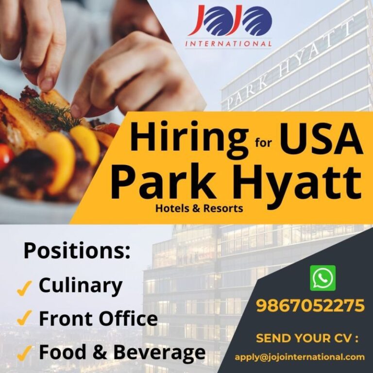 Hiring for USA Park Hyatt Hotel and Resorts – Googal Jobs