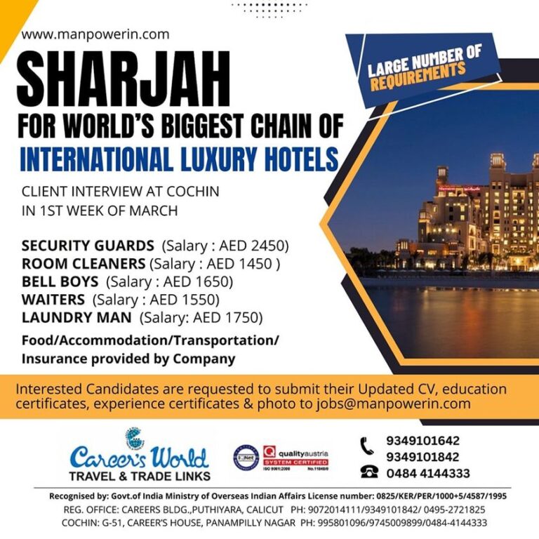 LUXURY HOTEL JOBS SHARJAH – Googal Jobs