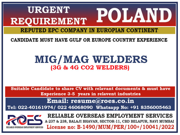 URGENT REQUIREMENT FOR POLAND – Googal Jobs