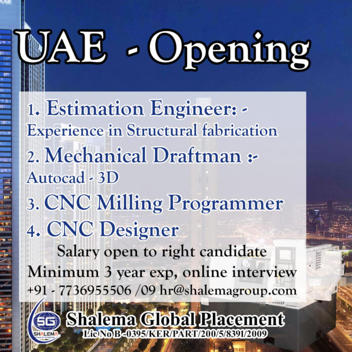 CNC Fabrication Jobs in UAE - Googal Jobs