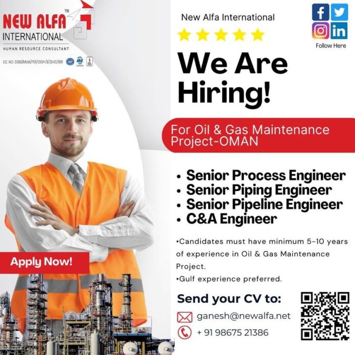 Hiring for Oil and Gas Maintenance Project - Googal Jobs