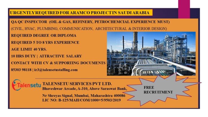 Required For Aramco (Oil & Gas, Refinery, petrochemical Experience Required) - Googal Jobs