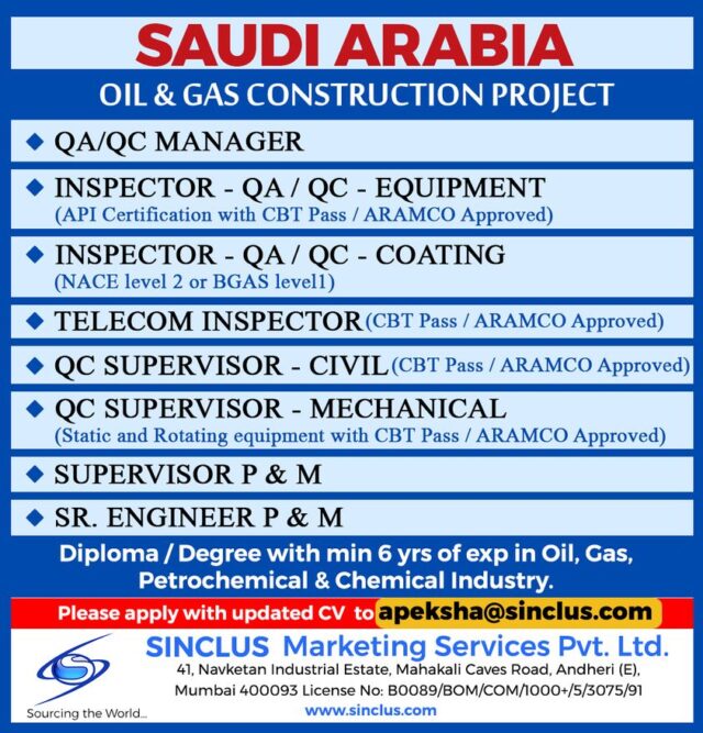 SAUDI ARABIA - OIL & GAS CONSTRUCTION PROJECT 