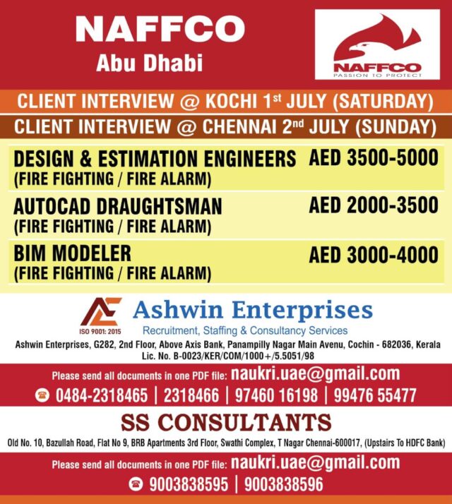 RECRUITMENT FOR NAFFCO ABU DHABI , UAE - Europe jobs Gulf jobs