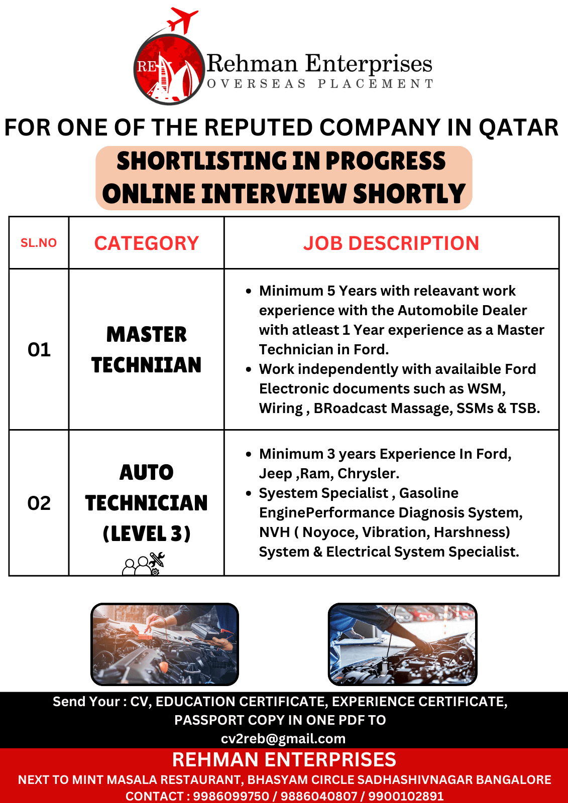 FOR ONE OF THE REPUTED COMPANY IN QATAR
