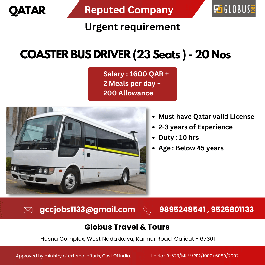 Hiring for Qatar - Coaster Driver