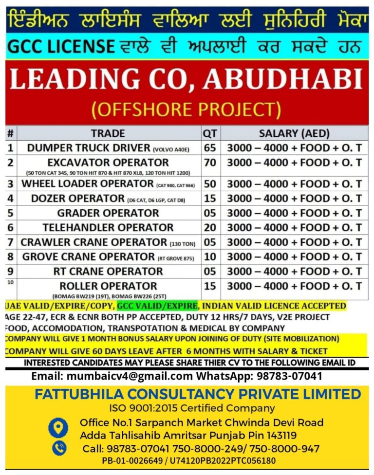 Offshore Oil and gas jobs in abu dhabi