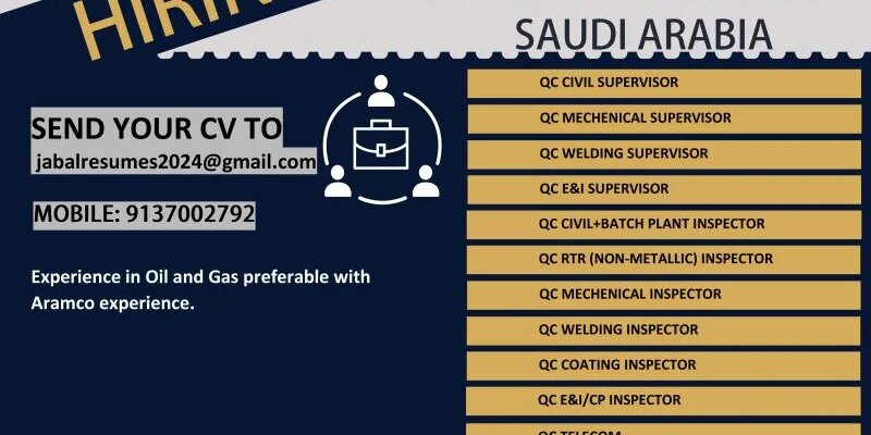 Cat International Llc Job Vacancies - Saudi Arabia